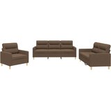  3-dijelni set sofa s jastucima smeđi od tkanine | Eponuda.ba