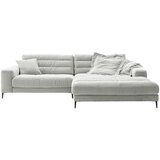 Pure Home Lifestyle SEDEŽNA GARNITURA, rebrasti žamet svetlo siva | Shoptok.si