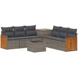  Set sofe 8 kom. Siva i tamno siva Poli Rattan i čelik | shoptok.hr