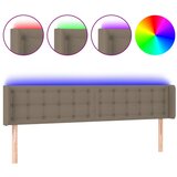 Maison Chic led posteljno vzglavje - vzglavna omarica - nočna omarica taupe 203x16x78/88 cm blago, (21706127) Cene
