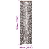  Zastor protiv insekata smeđe-bijeli 56 x 185 cm šenil | Eponuda.com