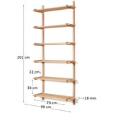 Kave Home Modularni sustav polica od punog hrasta u prirodnoj boji 90x202 cm Sitra – | shoptok.hr
