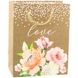 GIFT Bag Love Inscription Flowers 23 x 18 x 10.5 cm | shoptok.hr
