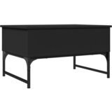 Furnova Klubska mizica črna 70x50x40 cm inženirski les in kovina, (21915393) | Shoptok.si