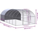 Vanjski kokošinjac 3 x 6 x 2 m od pocinčanog čelika | shoptok.hr