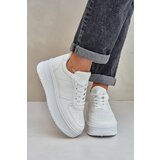 PS1 Women's Platform Sneakers With Decorative Lacing White Mistra Cijene