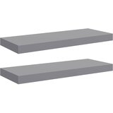  Plutajuće zidne police 2 kom sive 60 x 23,5 x 3,8 cm MDF | Eponuda.com