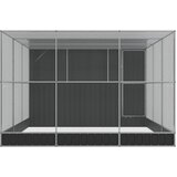  Kavez za ptice s produžetkom srebrni 497x303x216 cm čelični | shoptok.hr