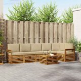  Set vanjskih sofa 7 kom. Prirodna i bež Poliester | shoptok.hr