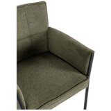MOME Zelen oblazinjen jedilni stol z nasloni za roke Vesta – | Shoptok.si