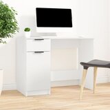  Radni stol bijeli 100 x 50 x 75 cm od konstruiranog drva | shoptok.hr