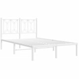  Metalni okvir za krevet s uzglavljem bijeli 120 x 190 cm | shoptok.hr