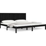  Okvir za krevet od masivne borovine crni 200 x 200 cm | shoptok.hr