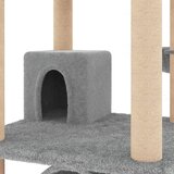  Penjalica za mačke sa stupovima za grebanje svjetlosiva 141 cm | shoptok.hr