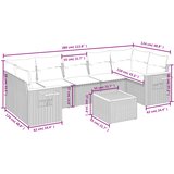  8-dijelni set vrtnih sofa od poliratana s jastucima sivi | shoptok.hr