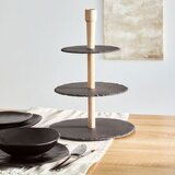 Dekordom Poslužavnik za kolače stone 3 sprata 30x41cm - black - hml Dekordom Poslužavnik za kolače stone 3 sprata 30x41cm - black - hml Slike