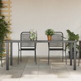 vidaXL vrtna miza črna 190x90x74 cm aluminij in steklo | Shoptok.si