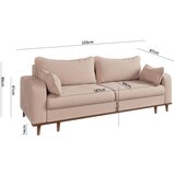Ropez Bež sofa od samta 220 cm Beata – | shoptok.hr