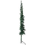  Ozka umetna polovična novoletna jelka s stojalom zelena 210 cm, (20611384) | Shoptok.si
