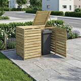  Spremište za kante za otpad na kotačima za 2 spremnika 240 L - 150 x 79 x 117 cm Cijene
