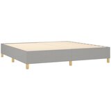 Krevet s oprugama i madracem svjetlosivi 200 x 200cm od tkanine | shoptok.hr