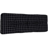  Jastuk za palete crni karirani 120 x 40 x 12 cm od tkanine | shoptok.hr
