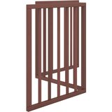  Vrata za pse s 3 panela sklopiva smeđa 150 cm od drva topole | shoptok.hr