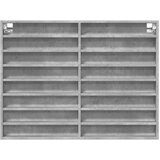  Vitrina siva boja betona 100x8,5x75 cm konstruirano drvo | shoptok.hr