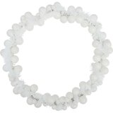 vidaXL Božična kroglica in girlanda Bela 186 cm Polistiren | Shoptok.si
