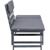  Vrtna klupa 2-u-1 s jastucima siva 190 cm od bagremovog drva | shoptok.hr