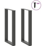  Noge za barski stol U-oblika 2 kom antracit 40 x (90-91) cm čelik | shoptok.hr