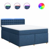 vidaXL Krevet s oprugama i madracem plavi 160x200 cm od tkanine | shoptok.hr