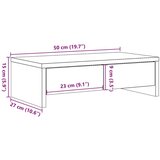  Stalak za monitor s ladicama boja hrasta 50 x 27 x 15 cm drveni | shoptok.hr