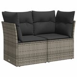  10-dijelni set vrtnih sofa od poliratana s jastucima sivi | shoptok.hr