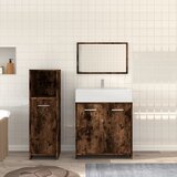 Maison Chic Kopalniški sestavi - Kopalniška garnitura 3-delna dimljeni hrast inženirski les, (21788112) | Shoptok.si