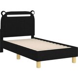 Okvir kreveta za malu djecu s naslonom Crna 70 x 140 cm tkanina | shoptok.hr