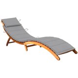 Maison Chic Vrtni Ležalnik - Sončna ležalnik z blazino trden akacijev les, (22043482) | Shoptok.si