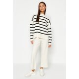 Trendyol Striped Sweater Bottom-Top Suit with Ecru Pants | Shoptok.si
