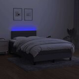  Krevet box spring s madracem LED tamnosivi 120 x 200 cm tkanina | shoptok.hr