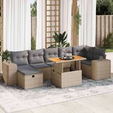 vidaXL 5-dijelni set vrtnih sofa s jastucima poliratan i bagrem bež | shoptok.hr