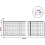  Gabion s žicom debljine 5 mm i mrežom 5x10 cm 1200x30x100 cm Slike