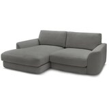 Bobochic Paris Temno siva kotna sedežna garnitura iz tkanine bouclé (levi kot/z ležalnikom) Leonore – | Shoptok.si