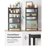 Songmics Regal GLR030B21, 5 delni, (150 x 75 x 30 cm), črn | Shoptok.si