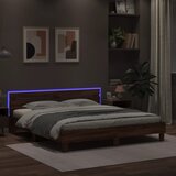  Okvir za krevet s uzglavljem i LED boja smeđeg hrasta 180x200cm | Eponuda.ba