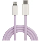 MXUC-06 cable USB-C -Lightning 1,0 m 20W purple nylon