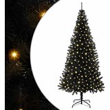  Božićno drvce s 300 LED svjetlima s stalakom Crna 180 cm PVC | shoptok.hr