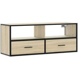 vidaXL TV omarica sonoma hrast 100x31x39,5 cm inženirski les in kovina | Shoptok.si