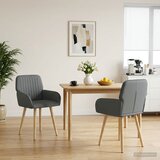  Trpezarijske stolice 2 pcs Tkanina Tamnosiva | shoptok.hr