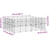  Kavez za ljubimce s 44 panela i vratima crni 35 x 35 cm čelični | shoptok.hr