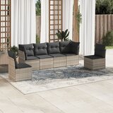  6-dijelni set vrtnih sofa od poliratana s jastucima svjetlosivi | shoptok.hr